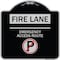 Signmission Fire Lane Emergency Access Route W/ No Parking Heavy-Gauge Aluminum Sign, 18" x 18", BS-1818-24016 A-DES-BS-1818-24016 - alternate 1
